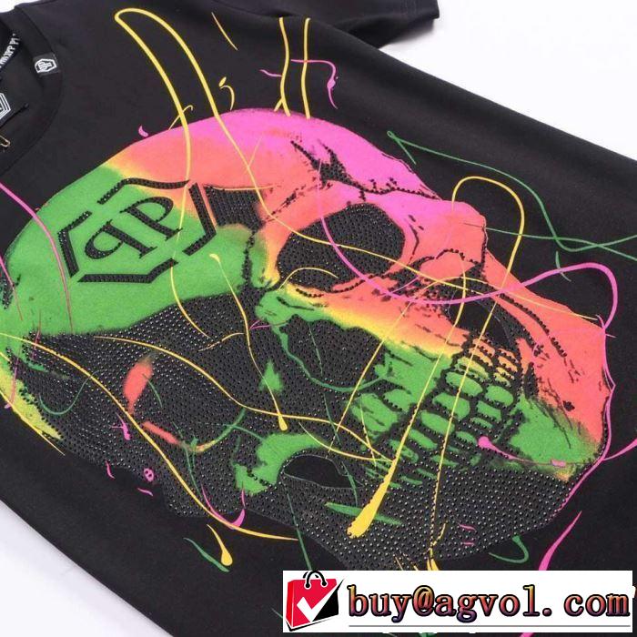 春夏の流行りトップス Tシャツ/ティーシャツ フィリッププレイン2019春夏も引き続きトレンド  PHILIPP PLEIN 2色可選
