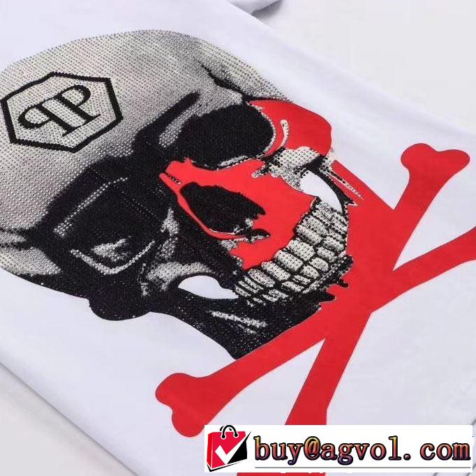 Tシャツ/ティーシャツ 爽やかすぎない大人の印象に フィリッププレイン 軽やかな素材感PHILIPP PLEIN 2色可選
