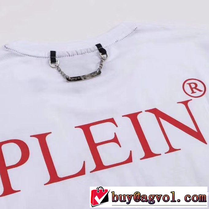 Tシャツ/ティーシャツ 爽やかすぎない大人の印象に フィリッププレイン 軽やかな素材感PHILIPP PLEIN 2色可選