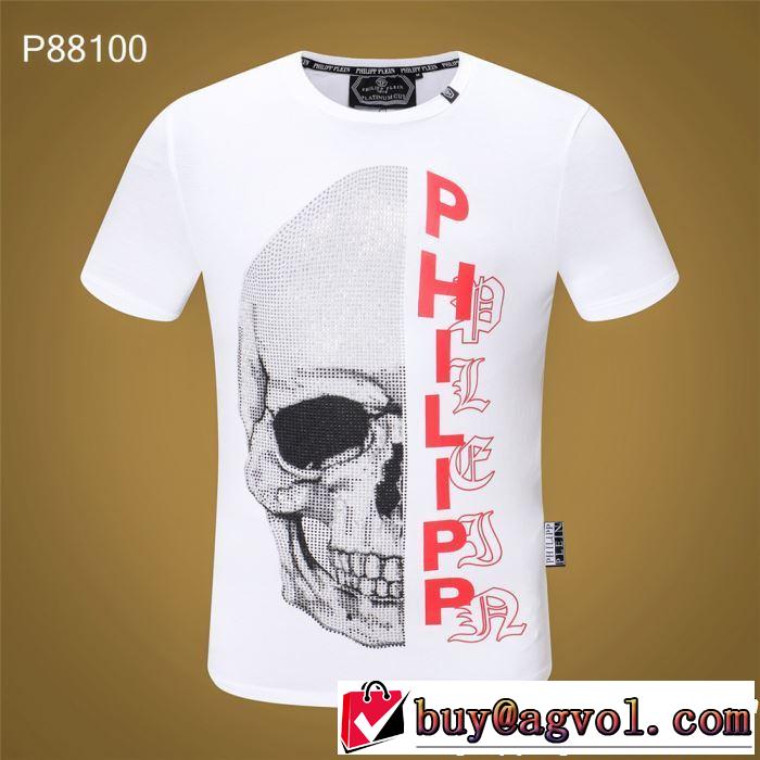 おすすめ大人かわいい着こなし Tシャツ/ティーシャツ フィリッププレイン 2019年の夏のマスト PHILIPP PLEIN 2色可選
