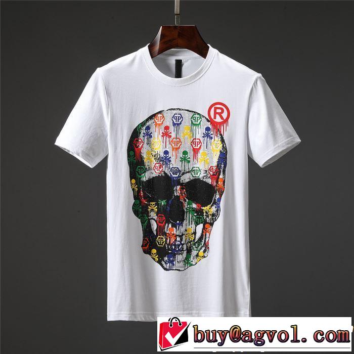 フィリッププレイン PHILIPP PLEIN 春夏らしい華やか Tシャツ/ティーシャツ 2色可選ドレスアップ効果も抜群 