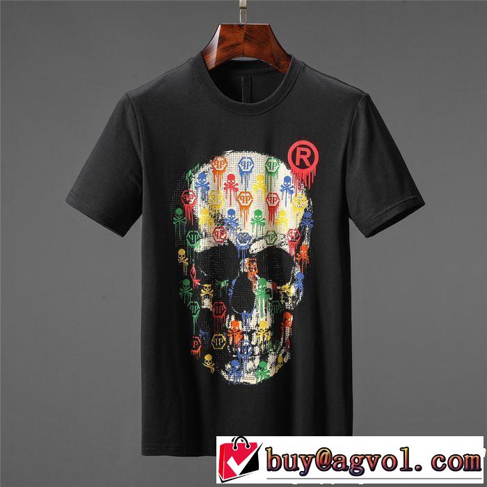 フィリッププレイン PHILIPP PLEIN 春夏らしい華やか Tシャツ/ティーシャツ 2色可選ドレスアップ効果も抜群