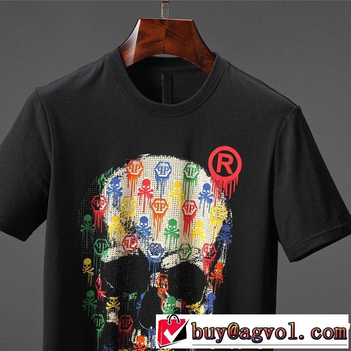 フィリッププレイン PHILIPP PLEIN 春夏らしい華やか Tシャツ/ティーシャツ 2色可選ドレスアップ効果も抜群