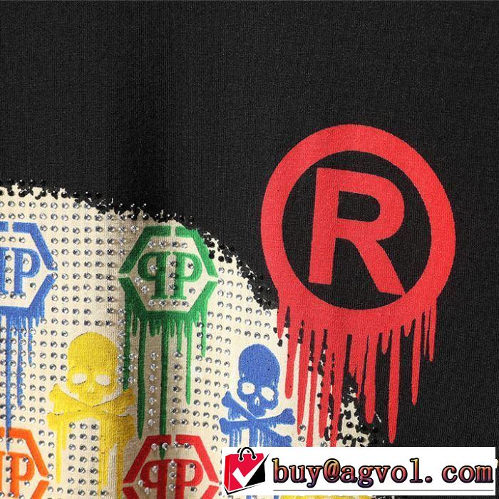 フィリッププレイン PHILIPP PLEIN 春夏らしい華やか Tシャツ/ティーシャツ 2色可選ドレスアップ効果も抜群