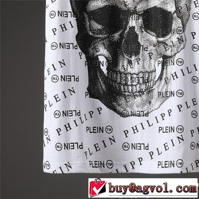 フィリッププレイン PHILIPP PLEIN  きちんと感が抜群 Tシャツ/ティーシャツ 2色可選 2019春夏のトレンド新商品