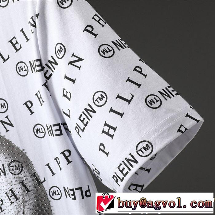 フィリッププレイン PHILIPP PLEIN  きちんと感が抜群 Tシャツ/ティーシャツ 2色可選 2019春夏のトレンド新商品