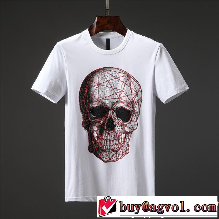 2色可選 Tシャツ/ティーシャツ フィリッププレイン夏の王道　適度な上品さ  PHILIPP PLEIN  知的優秀アイテム