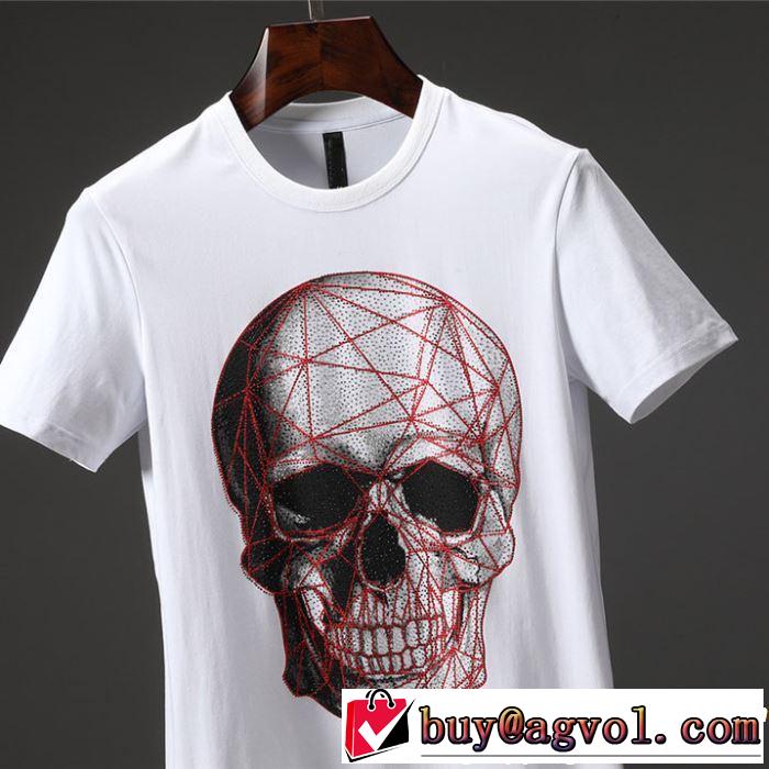 2色可選 Tシャツ/ティーシャツ フィリッププレイン夏の王道　適度な上品さ  PHILIPP PLEIN  知的優秀アイテム