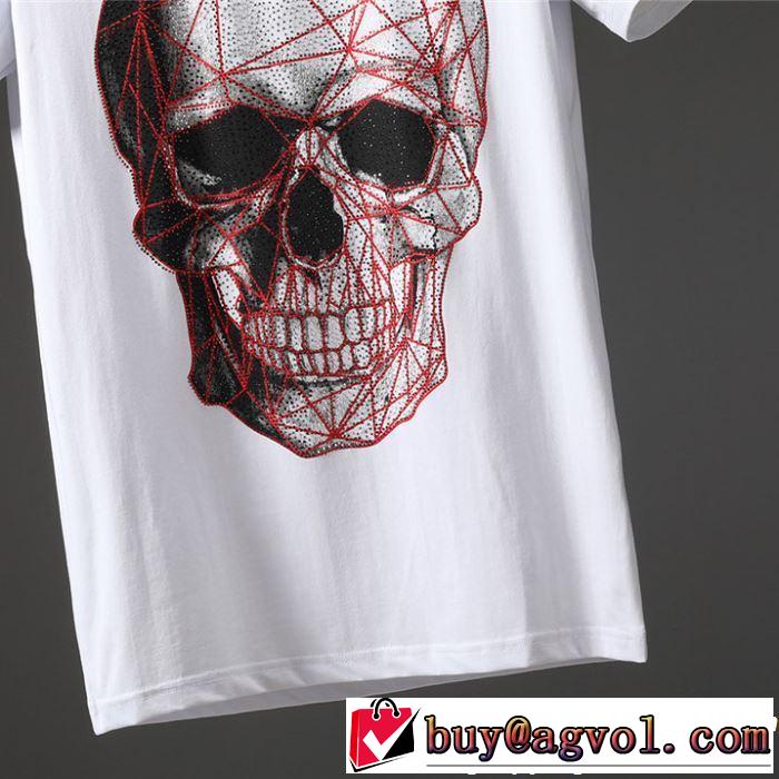 2色可選 Tシャツ/ティーシャツ フィリッププレイン夏の王道　適度な上品さ  PHILIPP PLEIN  知的優秀アイテム