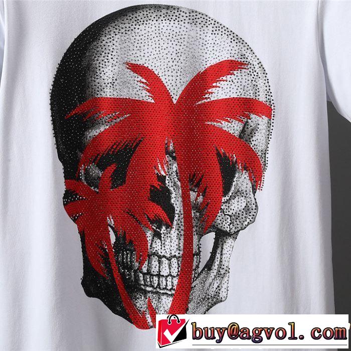 大人のこなれた着こなし Tシャツ/ティーシャツ フィリッププレイン PHILIPP PLEIN トップスをインするスタイル 2色可選
