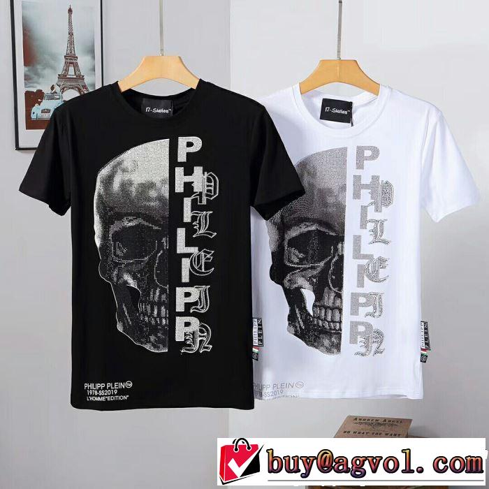 2色可選 2019年春夏のトレンドアイテム きれいめ派に上質 フィリッププレイン PHILIPP PLEIN Tシャツ/ティーシャツ