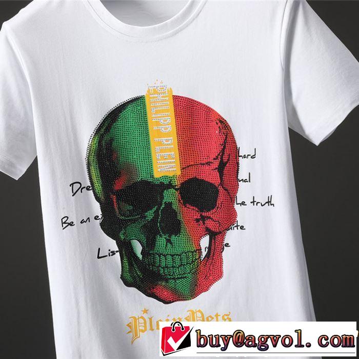 フィリッププレイン PHILIPP PLEIN Tシャツ/ティーシャツ 2色可選 2019夏ファション新品 おすすめ大人かわいい着こなし