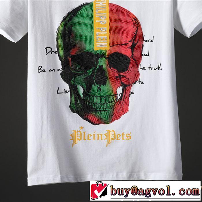 フィリッププレイン PHILIPP PLEIN Tシャツ/ティーシャツ 2色可選 2019夏ファション新品 おすすめ大人かわいい着こなし