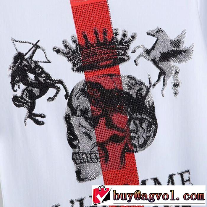 フィリッププレイン PHILIPP PLEIN Tシャツ/ティーシャツ 2色可選 2019年の春夏に着たい さわやか夏スタイル新品