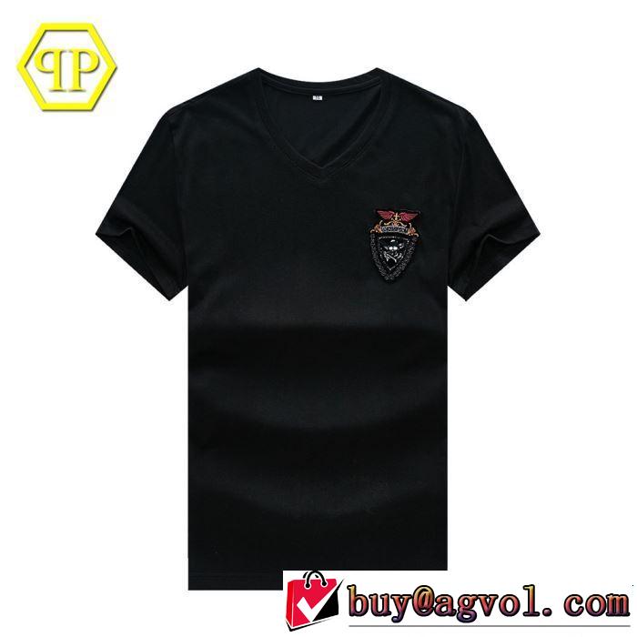2色可選 【2019春夏】最新コレクション サラサラの着心地 フィリッププレイン PHILIPP PLEIN Tシャツ/ティーシャツ