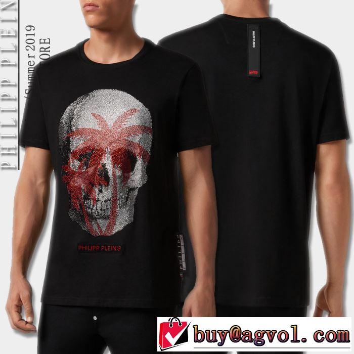 PHILIPP PLEIN Tシャツ/半袖トレンドアイテムとして継続 2色可選フィリッププレイン春夏の流行り2019新品