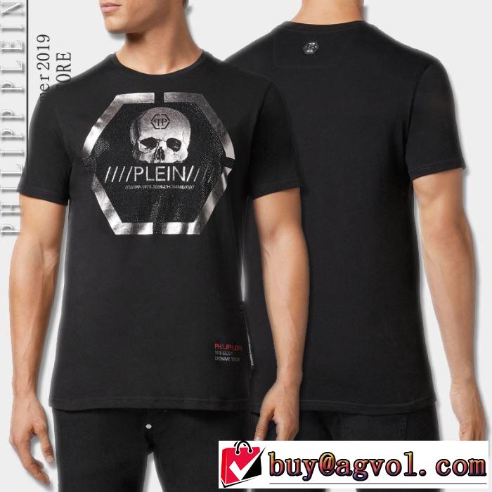 PHILIPP PLEIN Tシャツ/半袖 2019春夏は人気定番 2色可選 都市独特のトレンドアイテム フィリッププレイン