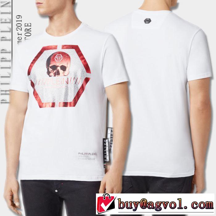 PHILIPP PLEIN Tシャツ/半袖 2019春夏は人気定番 2色可選 都市独特のトレンドアイテム フィリッププレイン