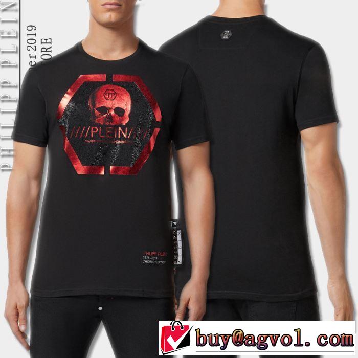 PHILIPP PLEIN Tシャツ/半袖 2019春夏は人気定番 2色可選 都市独特のトレンドアイテム フィリッププレイン