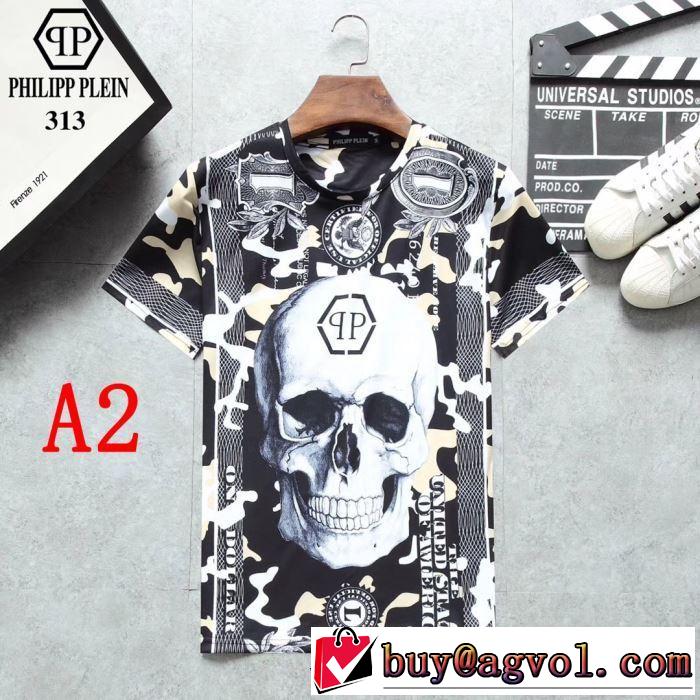PHILIPP PLEIN Tシャツ/半袖 2019春夏は人気定番 2色可選 都市独特のトレンドアイテム フィリッププレイン