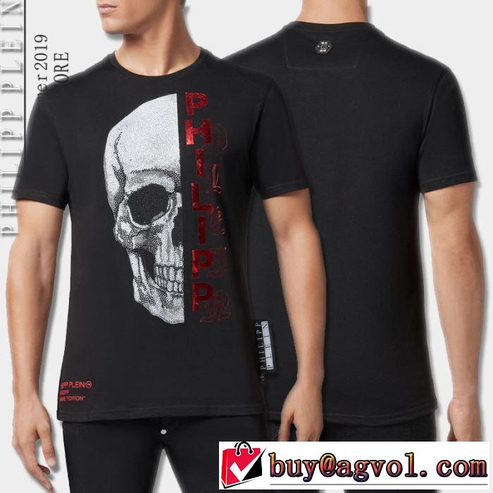 季節感のあるファッション PHILIPP PLEIN Tシャツ/半袖 2色可選フィリッププレイン 2019SS 夏らしい季節感