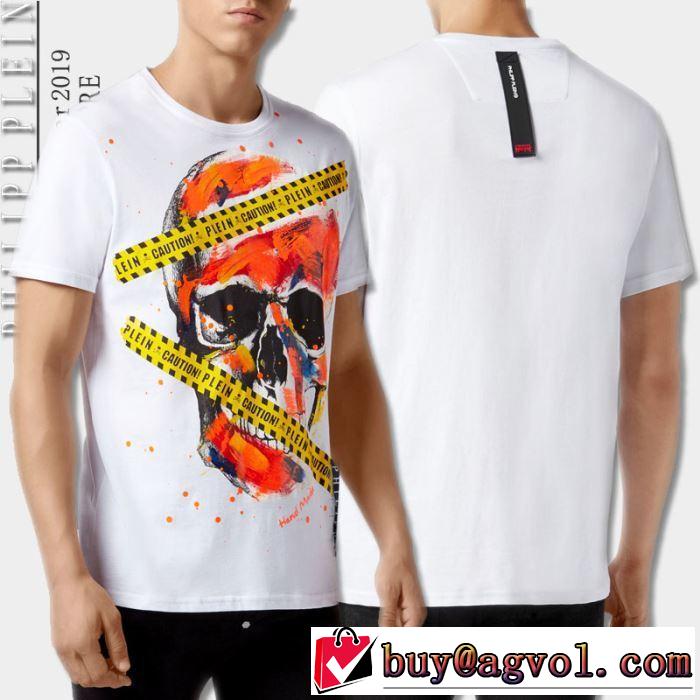 2色可選2019春夏は人気定番 フィリッププレイン春夏のトレンドアイテム PHILIPP PLEIN Tシャツ/半袖