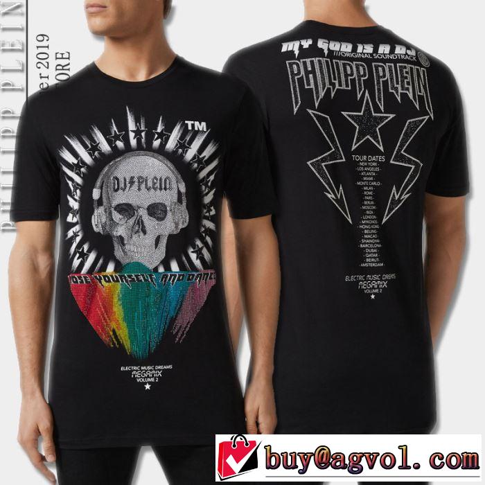 2019年夏の一押しファッションアイテム Tシャツ/半袖ギフト最適期間限定  2色可選フィリッププレイン PHILIPP PLEIN
