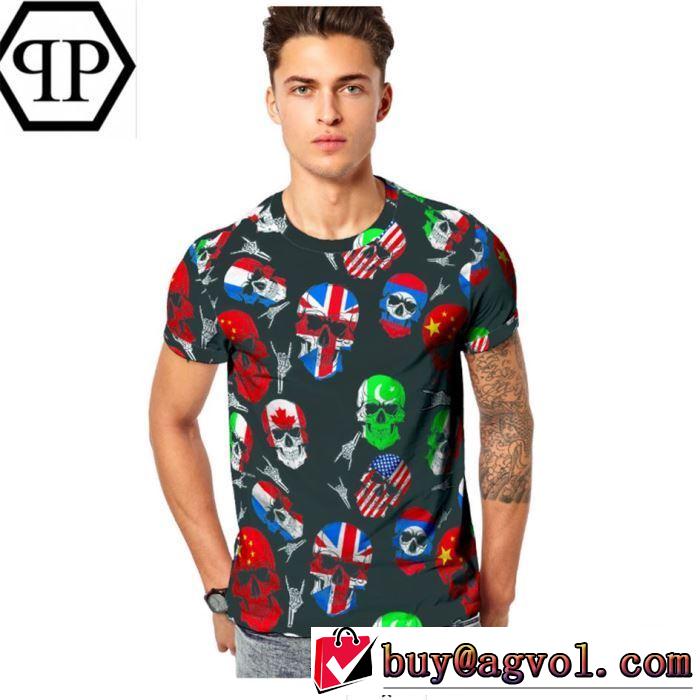 PHILIPP PLEIN Tシャツ/半袖  2019夏ファション新品 フィリッププレイン オススメしたい最新注目ファション