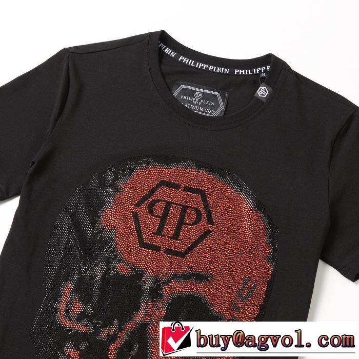 今風の着こなし新品  PHILIPP PLEIN Tシャツ/半袖 2色可選フィリッププレイン 2019春夏の大注目トレンド