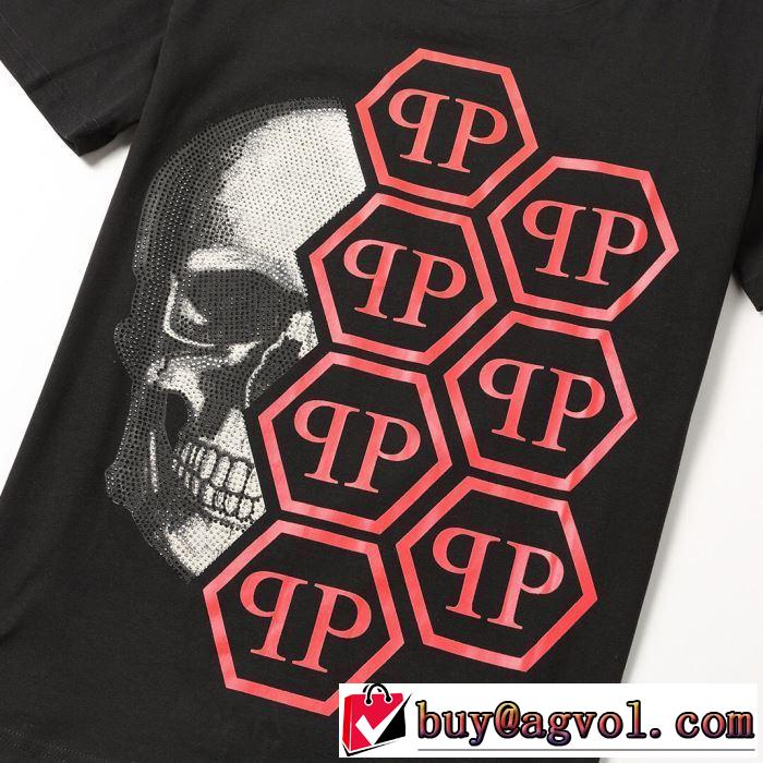 PHILIPP PLEIN トレンドアイテムとして継続 Tシャツ/半袖 2色可選フィリッププレイン 2019夏ファション新品