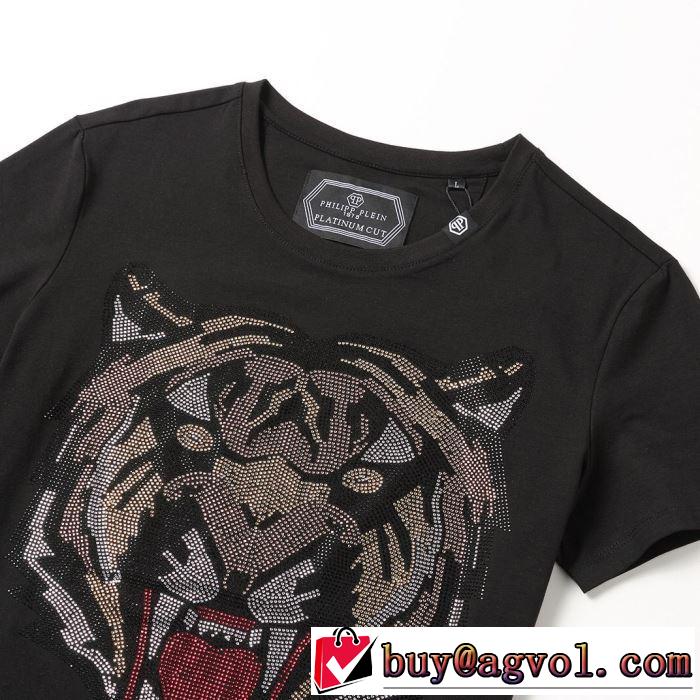 Tシャツ/半袖 2色可選夏らしい季節感 フィリッププレイン 2019春夏も引き続き人気セール PHILIPP PLEIN