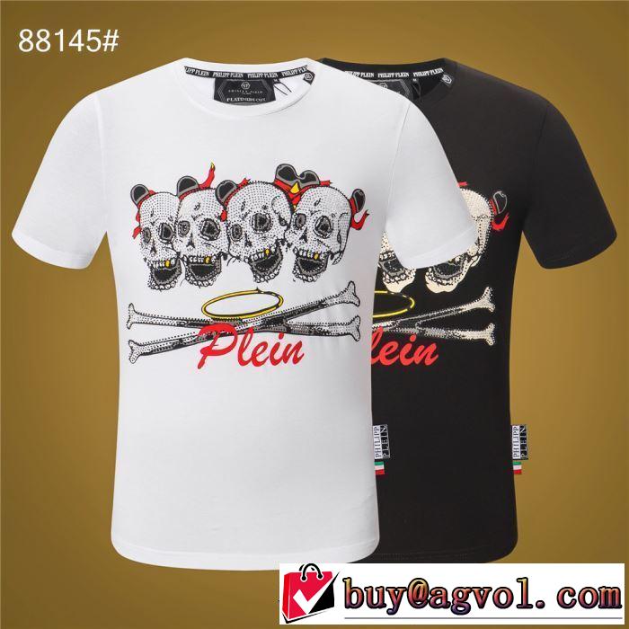 フィリッププレインクールな印象を引き立て  PHILIPP PLEIN Tシャツ/半袖 2019年春夏シーズンの人気 2色可選