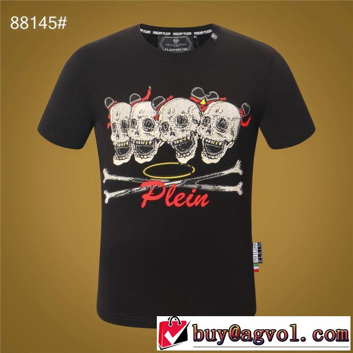 フィリッププレインクールな印象を引き立て  PHILIPP PLEIN Tシャツ/半袖 2019年春夏シーズンの人気 2色可選