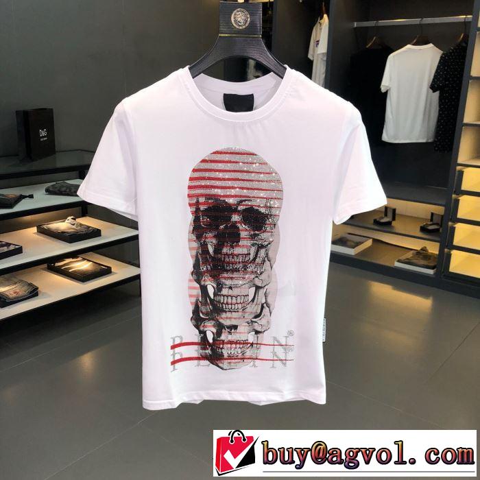 PHILIPP PLEIN Tシャツ/半袖  2色可選 夏に良く似合うちょっと新品 フィリッププレイン 2019春夏は人気定番