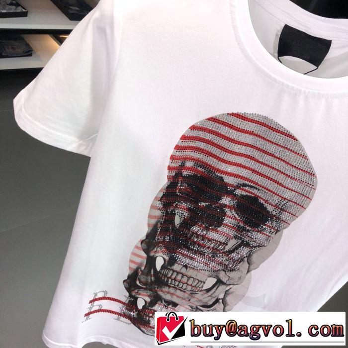 PHILIPP PLEIN Tシャツ/半袖  2色可選 夏に良く似合うちょっと新品 フィリッププレイン 2019春夏は人気定番