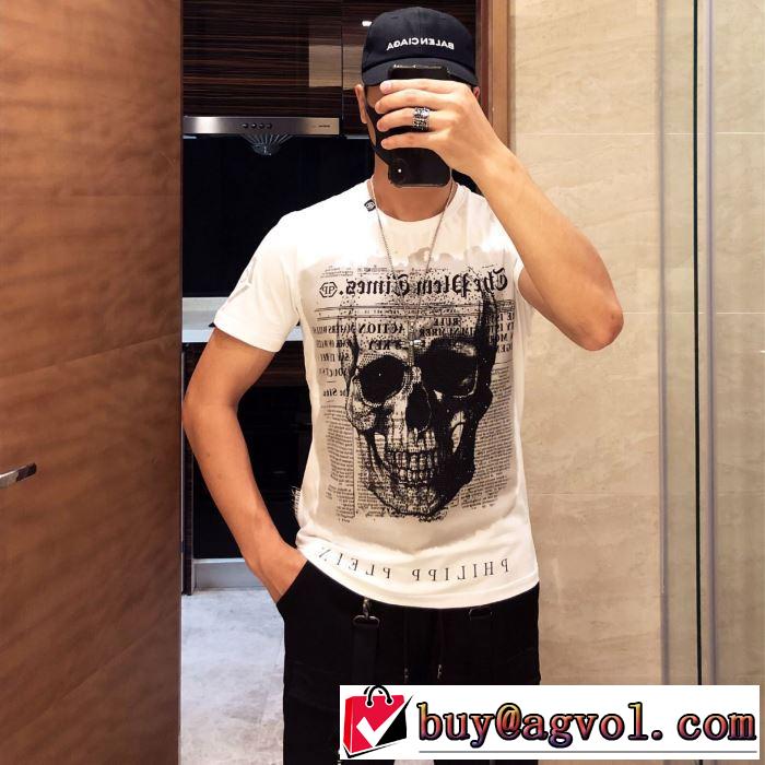 注目度が高まり最新コレクション Tシャツ/半袖  2色可選フィリッププレイン 2019SS  PHILIPP PLEIN海外セレブは大人気