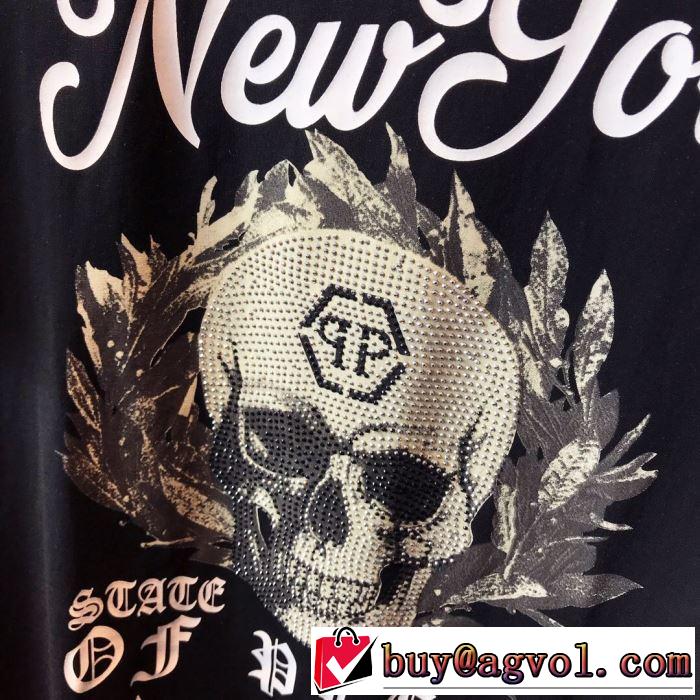 キレイめ感が強い Tシャツ/半袖  2019春夏人気トレンドアイテム 2色可選フィリッププレイン PHILIPP PLEIN