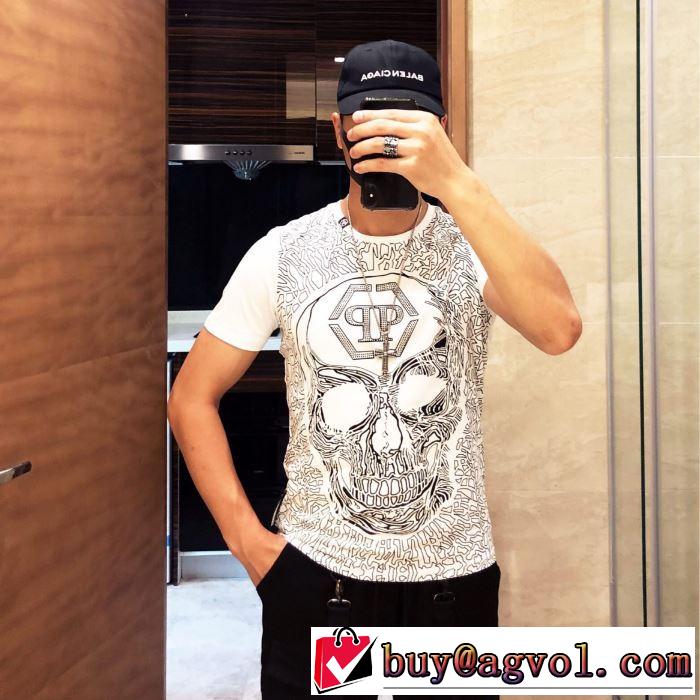 2色可選フィリッププレイン今風の着こなし新品  PHILIPP PLEIN 2019春夏は人気定番  Tシャツ/半袖