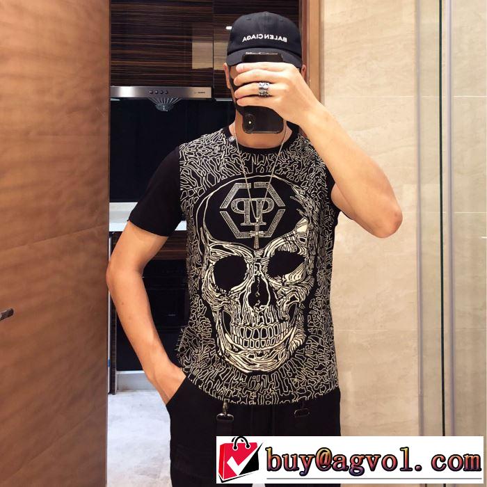 2色可選フィリッププレイン今風の着こなし新品  PHILIPP PLEIN 2019春夏は人気定番  Tシャツ/半袖