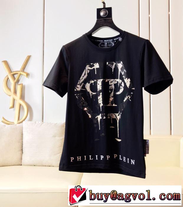 《2019年》今、注目のストリート 2色可選フィリッププレイン知的な夏のスタイル PHILIPP PLEIN  Tシャツ/半袖