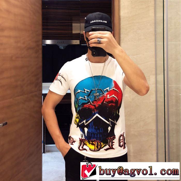 PHILIPP PLEIN Tシャツ/半袖2019春夏は人気定番  2色可選フィリッププレインベストはキレイめな印象に