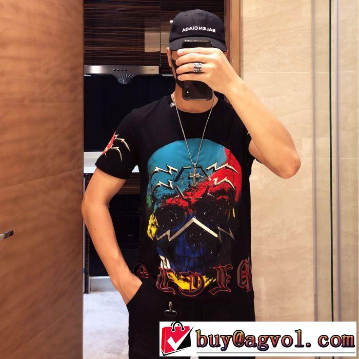 PHILIPP PLEIN Tシャツ/半袖2019春夏は人気定番  2色可選フィリッププレインベストはキレイめな印象に