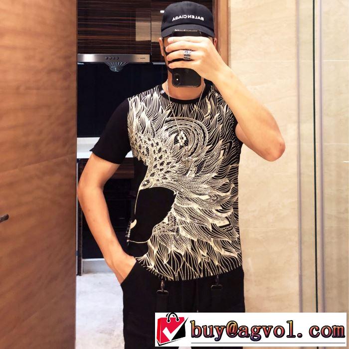 夏に良く似合うちょっと新品 Tシャツ/半袖  2色可選フィリッププレイン PHILIPP PLEIN 2019夏ファション新品