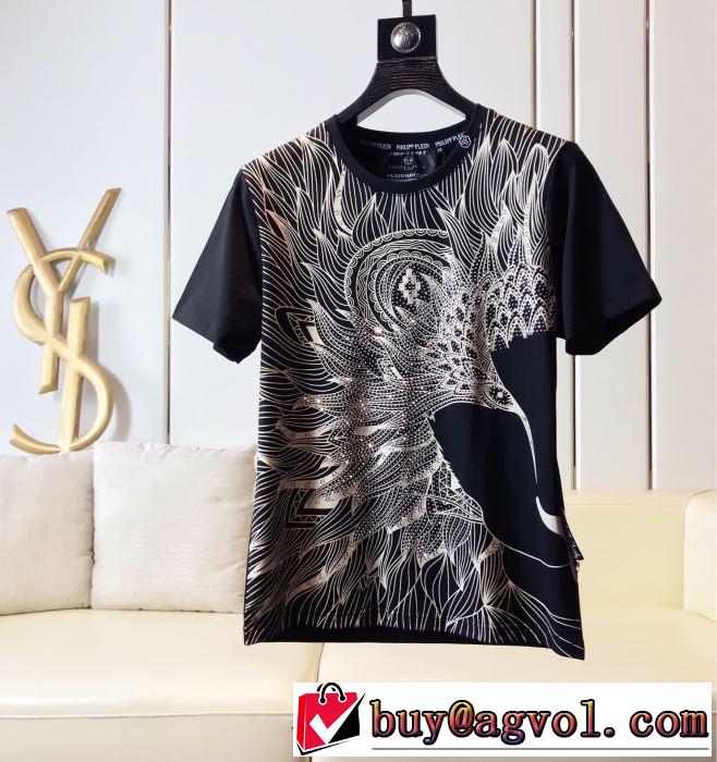 夏に良く似合うちょっと新品 Tシャツ/半袖  2色可選フィリッププレイン PHILIPP PLEIN 2019夏ファション新品