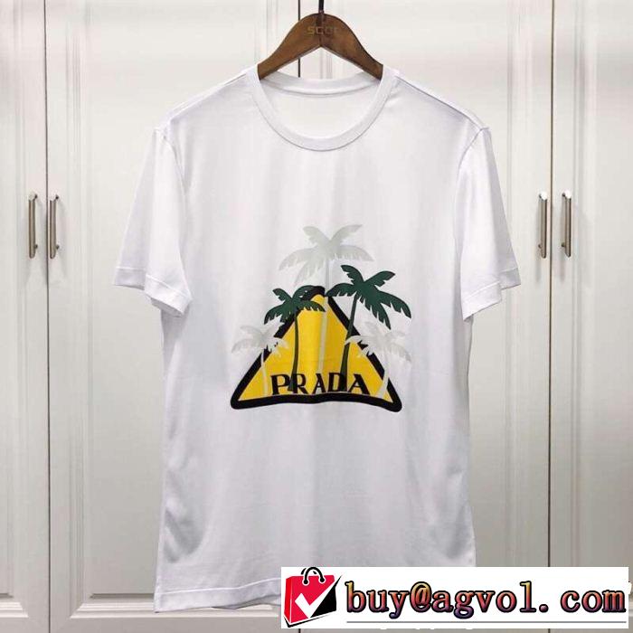 春夏の流行りトップス 2019春夏も引き続きトレンド PRADA プラダ 半袖Tシャツ 2色可選