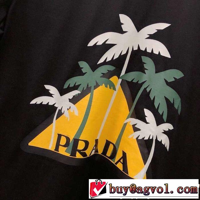 春夏の流行りトップス 2019春夏も引き続きトレンド PRADA プラダ 半袖Tシャツ 2色可選