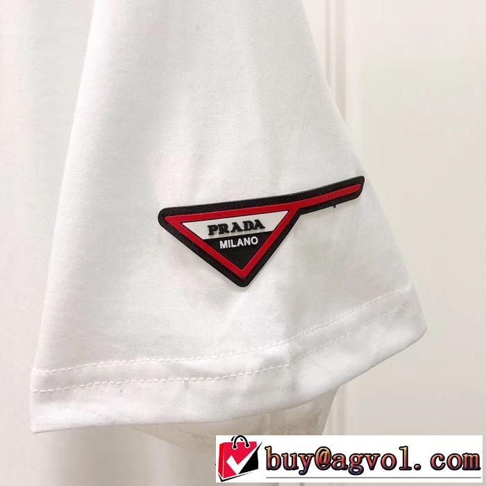 最終価格セール 2色可選プラダ ギフト最適期間限定 PRADA Tシャツ/半袖 2019夏ファション新品