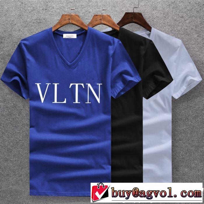 VALENTINO Tシャツ/ティーシャツ 3色可選 2019年最新ファッション きちんと感が抜群 ヴァレンティノ