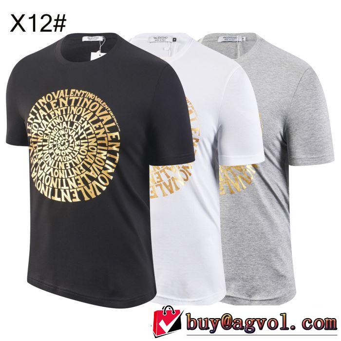 大人の色味 VALENTINO大人気オリジナル  3色可選 2019限定 男性に人気 Tシャツ/半袖ヴァレンティノ