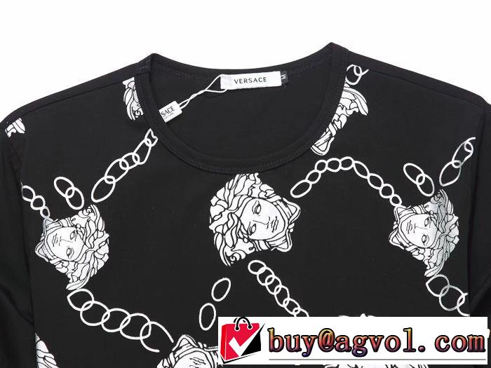 VERSACE ヴェルサーチ 半袖Tシャツ 3色可選 2019年の春夏に着たい 好印象な上品スタイル